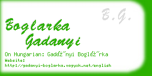 boglarka gadanyi business card